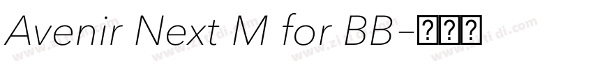 Avenir Next M for BB字体转换 Avenir Next M for BB字体转换